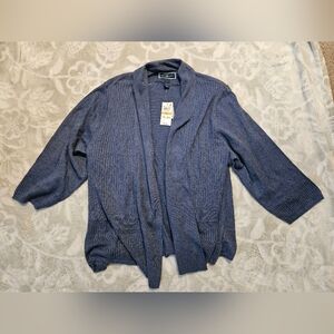 Karen Scott Women's Blue Cardigan Sweater
